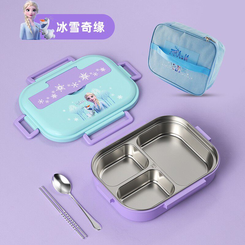 Frozen lunch box 316 stainless steel children's lunch box female Aisha princess lunch box pupil Aisha tableware