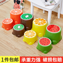 Plastic chair four-legged garden stool round home thickened outdoor chair Net red pier stool low stool living room eating