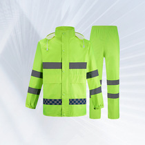 Paradise manufacturer supplies PVC coated black suit general-purpose reflective split raincoat suit for traffic duty now