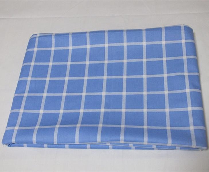 Pure Cotton Small Blue Lattice Linen Single Piece Total Cotton Single Bed Single College Student Dorm Beds up and down Quilt Cover Three Sets