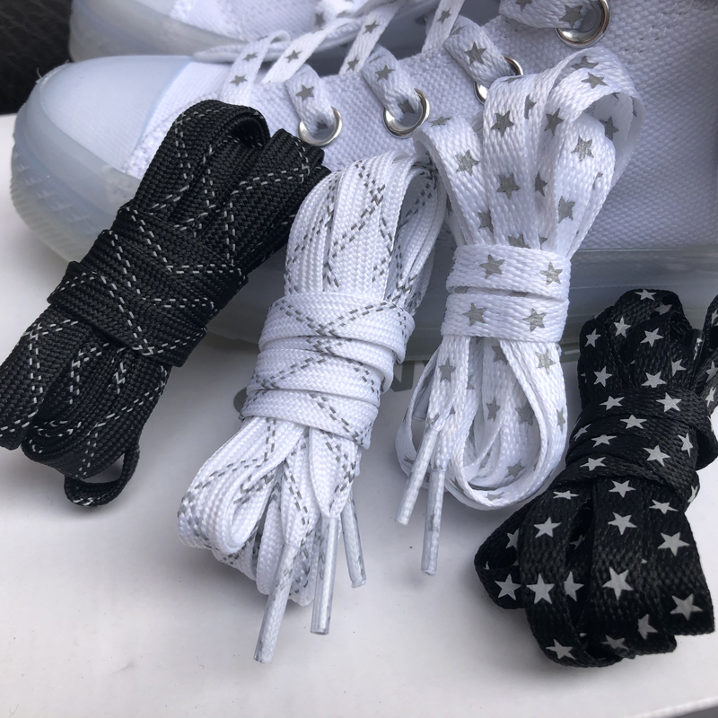 Suitable for Converse 1970S Star Reflective Shoelaces, High and Low Top, Zhang Yixing Af1 Flat 3m Trendy Vans Sneakers for Men and Women