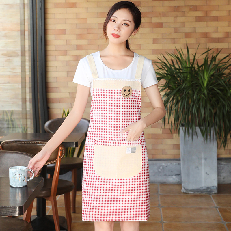 Kitchen Anti-stained Apron Love Smile Face Adult Han Edition Fashion Household Apron Customized Logo Cooking Waist