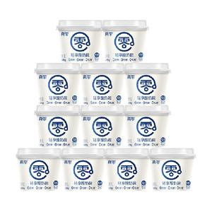 顺丰包邮真零0添加蔗糖真零轻享酸奶碗135g*12杯低GI代餐低温