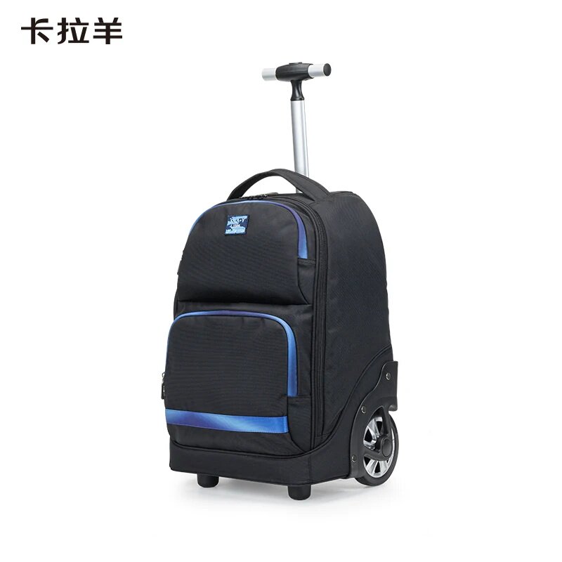 卡拉羊30L拉杆书包中学生书包大容量静音万向轮轻便省力铝合金拉杆丝滑坚固男女生书包官方旗舰店正品 羊中实拍商品图