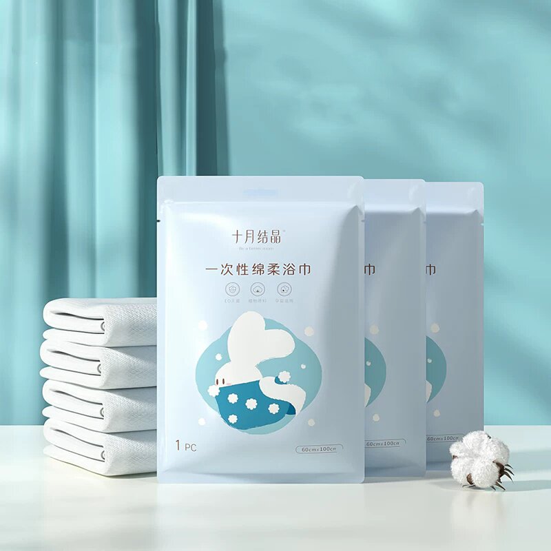 十月结晶一次性浴巾面巾旅游便捷毛巾加厚加大酒店用品出行全家用 加厚加大实拍商品图