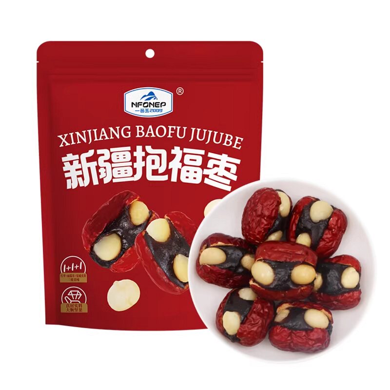 一品玉新疆奶芙枣抱福枣0添加红枣三重美味100g休闲食品开袋即食