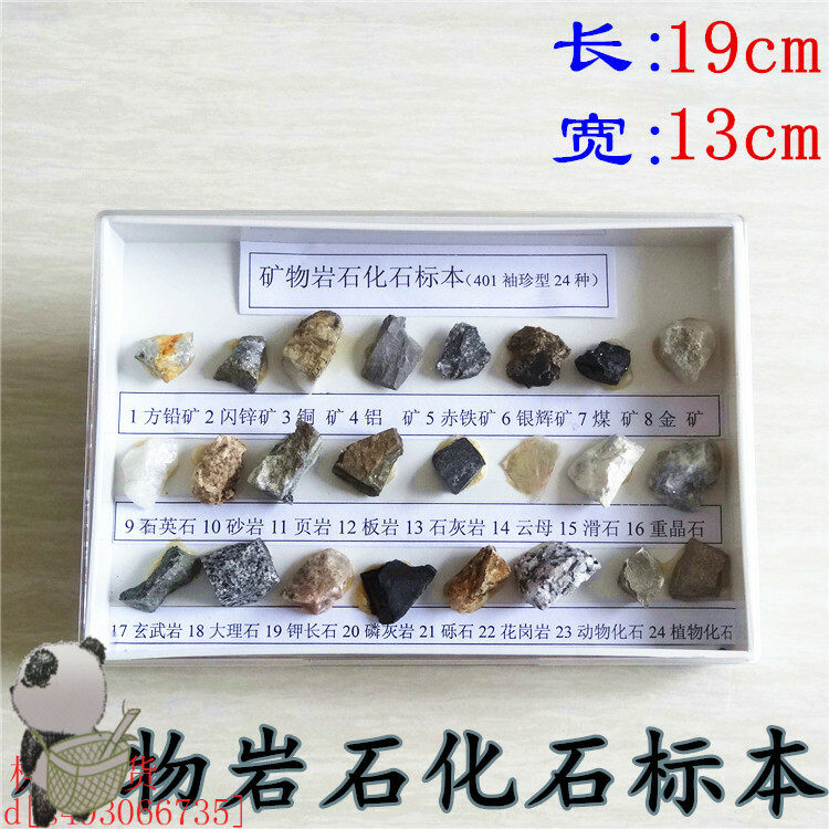 Rock Mineral Specification Box Fourth Grade Scientific Experimental Students Use ore display box Elementary school teaching equipment