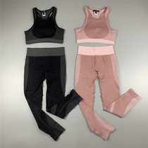Outlet Tail Single Sports Fitness Suit Woman Hollowed-out Speed Dry Overdraft High Waist Display Slim Yoga Bra 90% Trouser Suit