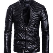 áo jacket da Casual xe máy của nam giới Leather Jacket nam