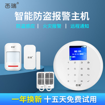 Intelligent remote anti-theft alarm system GSM card mobile phone APP control shop home infrared anti-theft detector