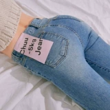 Джинсы, приталенные летние брендовые штаны, популярно в интернете, свободный прямой крой, 2020