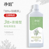 Jing Jie Eucalyptus leaf laundry detergent fragrance lasting phosphorus-free 3 times concentrated 1000ml bottle home promotion combination