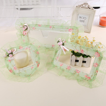 Lace cloth floral switch sticker single open double open three open multi open switch cover fresh switch panel decorative cover wall sticker