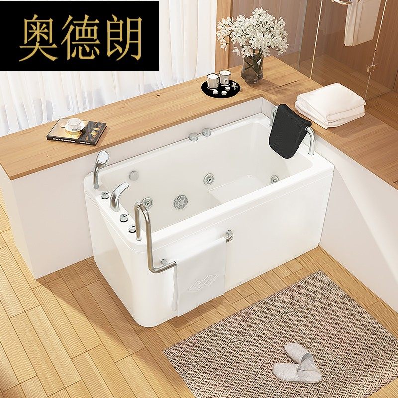 Odron Bathtub Acrylic independent type European-style Mini small family type with armrest tub 1 2m 1 3 1 4 m
