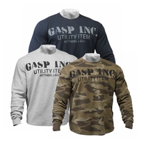 gasp training long sleeve waffle cotton fitness T-shirt (European and American original)