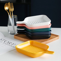 ins Nordic tableware creative household plate plate baking plate ceramic snack irregular breakfast dessert plate oven