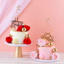 Net red flower simulation 2021 new cake model decoration cartoon fruit birthday window plastic sample