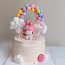 Baking decoration cartoon powder cat Tanabata beauty baby birthday party cake dessert table decoration decoration