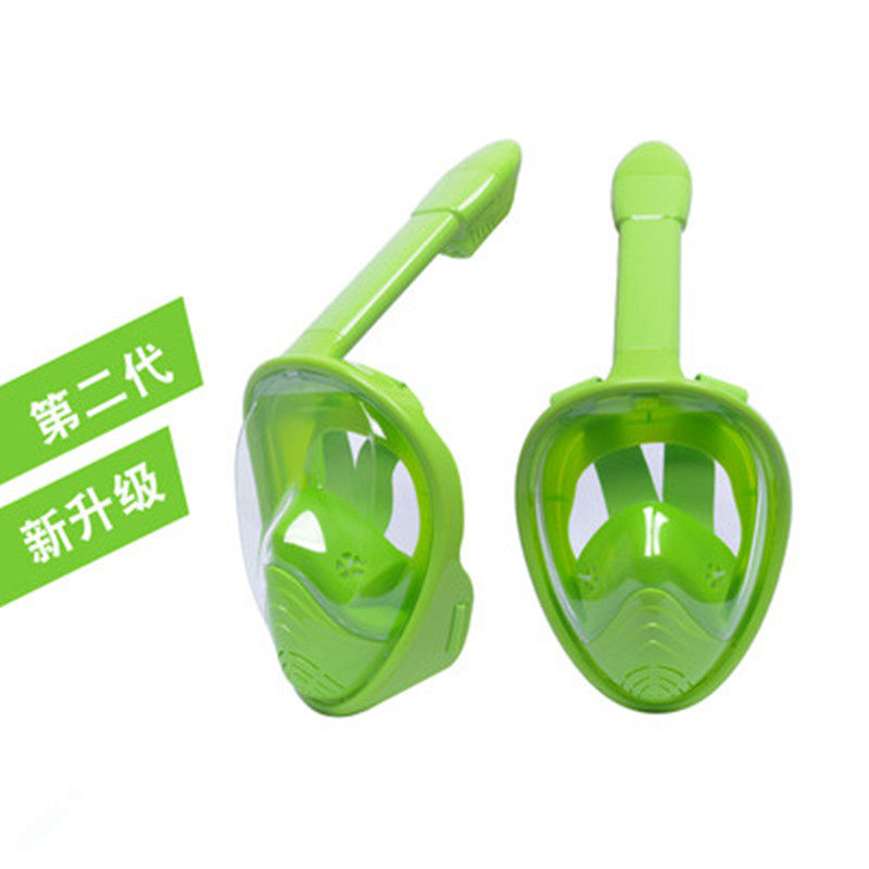 1 Snorkeling Triple Treasure Mask Diving Equipment Full Dry Type Sucker Diving Mirror Swimming Adult Children Full Face Glasses