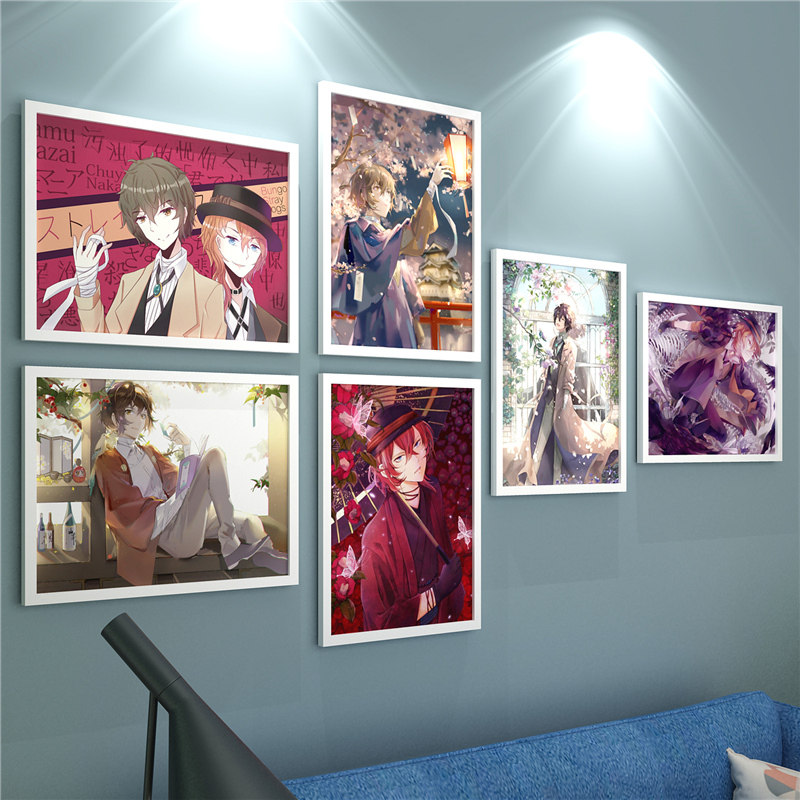 Anime writer wild Dog hanging poster Dazaiji Nakajima Atsushi Edogawa Nakajima bedroom mural of Nakajima Nakajima