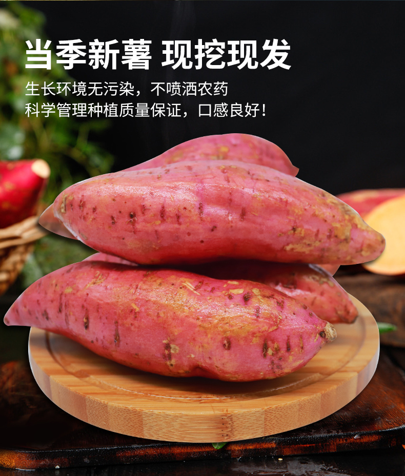 奥运会供应商 绿行者 烟薯25号 红心蜜薯 5斤 图3