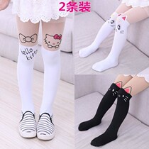 1-2 strip) Spring and Autumn Summer thin splicing childrens pantyhose fake Middle tube girl leggings socks stockings