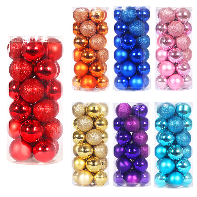 Christmas decoration ball color ball shopping mall jewelry store scene layout roof hanging hanging ball Christmas tree pendant barrel