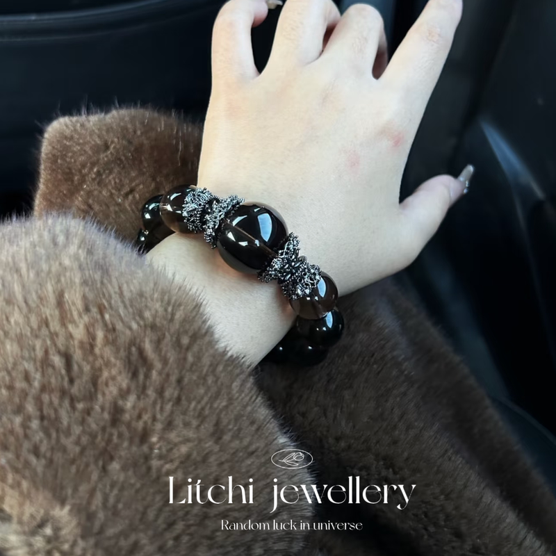 [Dark Maze] 2026 New Natural 7A Tea Crystal Smoky Quartz Original Design Bracelet Birthday Gift