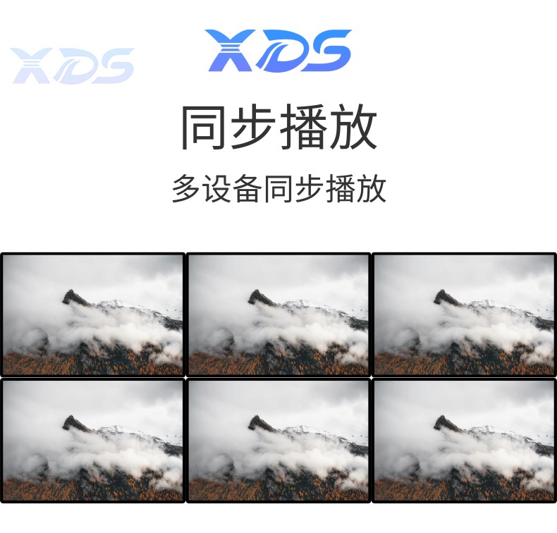 Horizontal and vertical screen high-definition large screen split-screen playback of multimedia information publisher display letter sending software XDS synchronous playback
