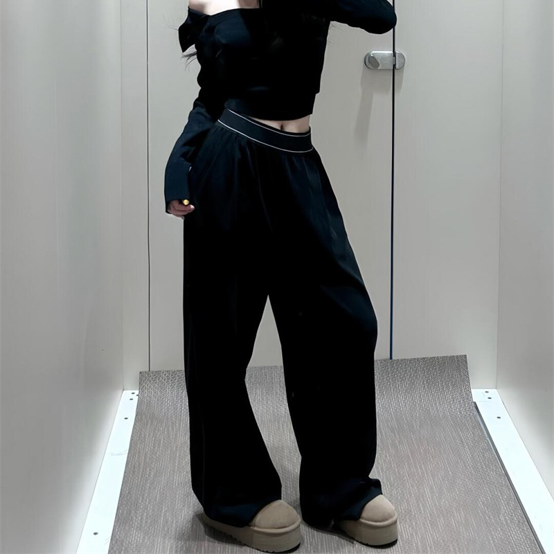 Jisoo's Same Style Breathable, Cool, Quick-Drying, Straight-Leg, Loose-Fitting, Waterproof, Sun-Protective Wide-Leg Long Pants for Women in Summer
