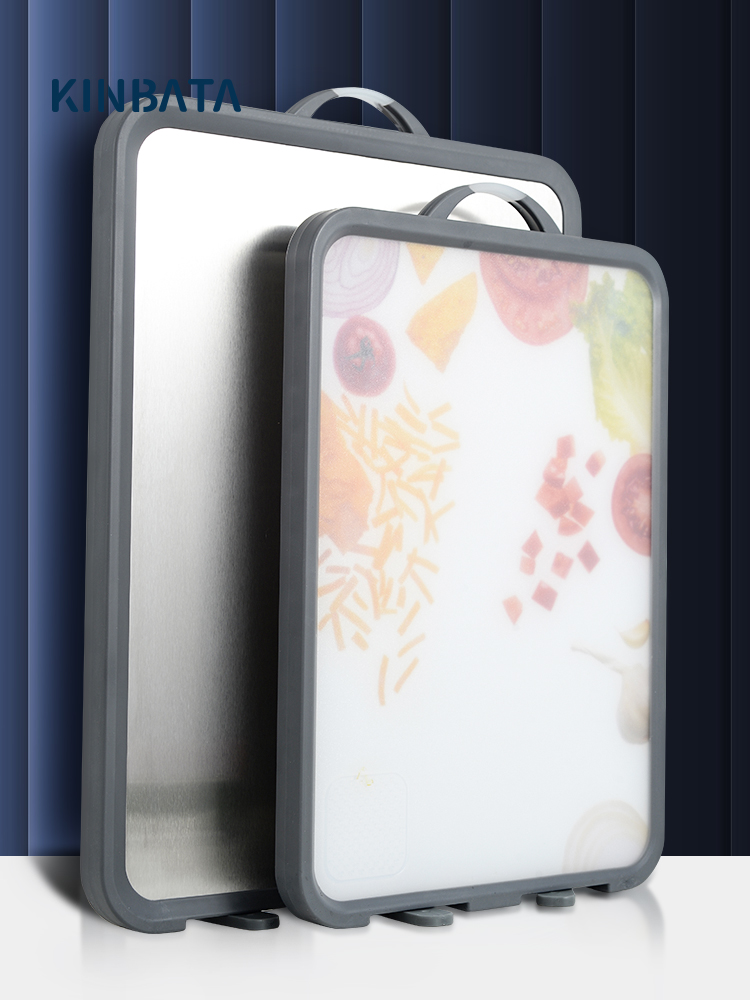 Japan kinbata stainless steel cutting board Household antibacterial mildew-proof double-sided cutting board Vertical easy-to-clean cutting board