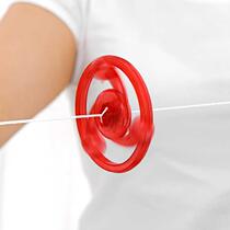 Post -80 classic nostalgic tradition childhood button wheel buzzing and pulling wind whistle whistle top toy