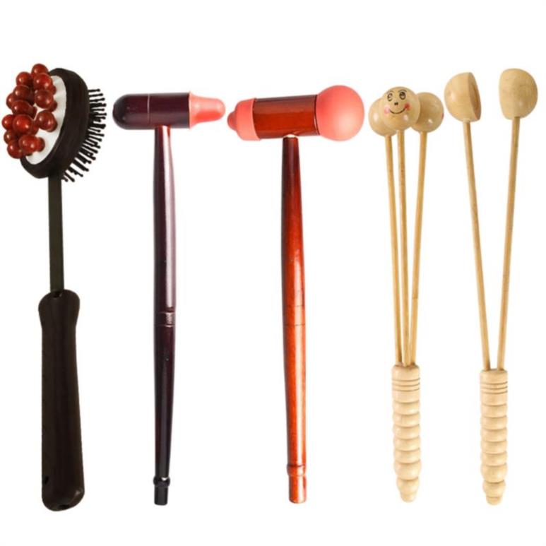 Comfortable and portable beat the meridian arm massage hammer convenient tickle wooden non-slip foot therapy practical hammer