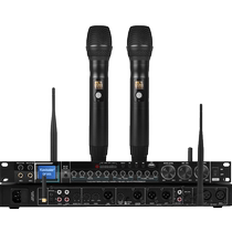 前级效果器专业k歌带无线话筒麦克风混响家用卡拉ok防啸叫混音器