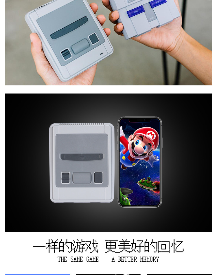 Bảng điều khiển trò chơi mini cổ điển SFC hoài cổ 8-bit NES HDMI HD trận chiến đôi tích hợp 621 trò chơi - Kiểm soát trò chơi tay cầm chơi game pubg