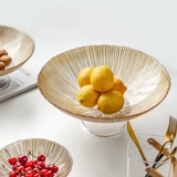 Стеклянный фруктовый поднос Light Luxury Fruit Candy Pot Домохозяйство большая гостиная.