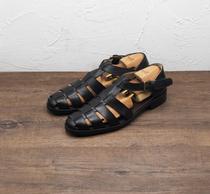 Goon Small Code Big Code Pure Cow Leather Solid Specific Stitched Vibram Sole Free From Lacing Hollowed-out Sandals Handmade Leather