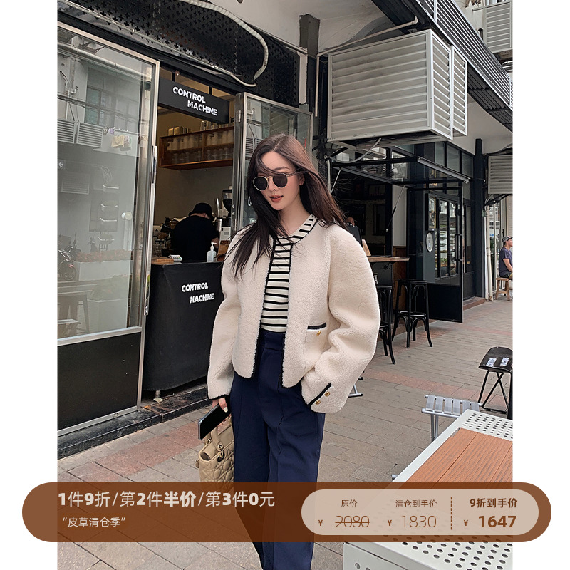 Pay Zion St. Paul Gifted sheep leg sleeves Melislave leather hair integrated young fur coat 2021 models