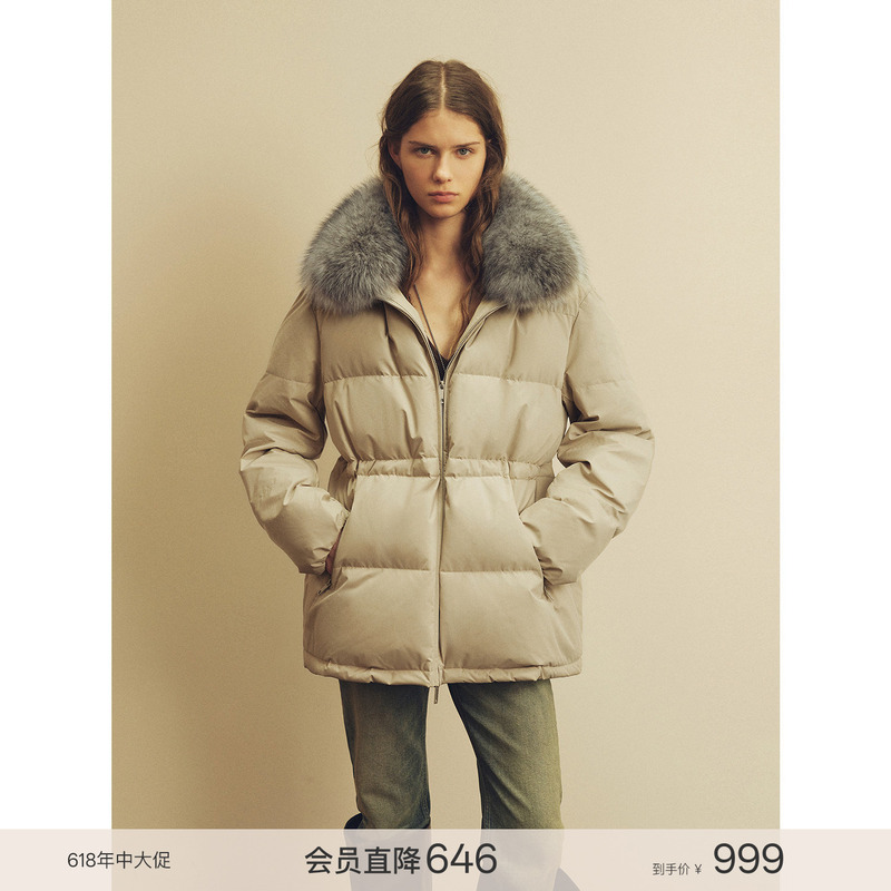 Fu Zhi En Wilderness Frost Detachable Fox Fur 90% Goose down Fur Parka down Jacket