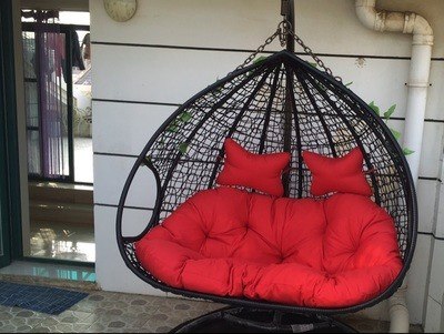 Ghế xích đu treo giỏ mây ghế trong nhà đôi treo ghế đơn chim yến ban công ghế xích đu võng đồ nội thất giả phòng chờ ghế - Bàn ghế ngoài trời / sân ghế nhựa giả mây ngoài trời