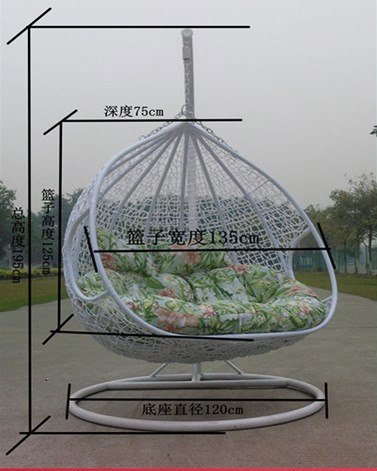 Ghế xích đu treo giỏ mây ghế trong nhà đôi treo ghế đơn chim yến ban công ghế xích đu võng đồ nội thất giả phòng chờ ghế - Bàn ghế ngoài trời / sân ghế nhựa giả mây ngoài trời
