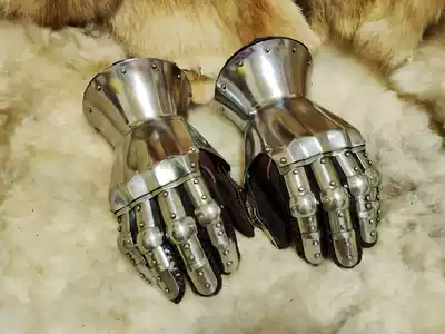 -Spot-European armor medieval knight plate armor gloves steel wrist hourglass iron hand can be worn