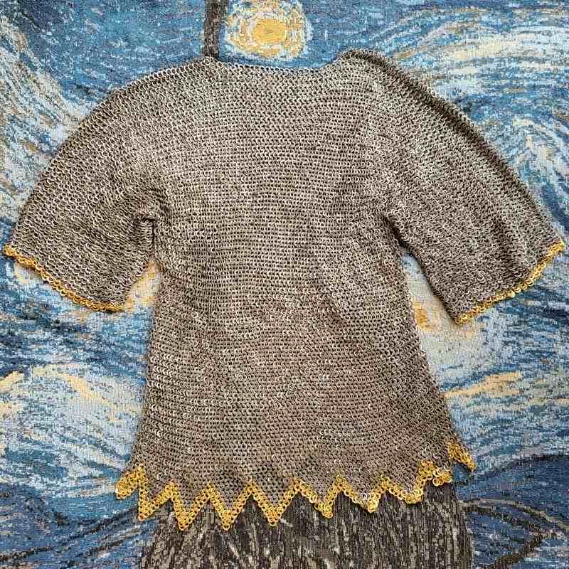 -Spot - Crusader armor European knight armor riveted lock armor half sleeve short pendulum chain armor can be worn by real people