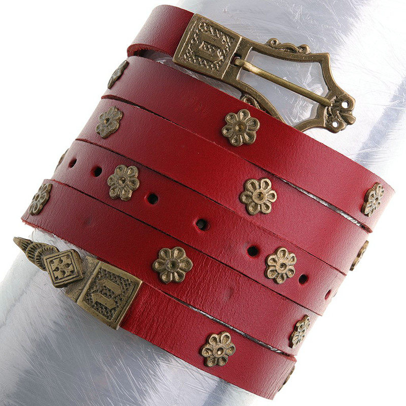 -Order - 15th century belt Gothic belt Armed belt Plate armor bundle armor belt Stainless steel genuine cowhide