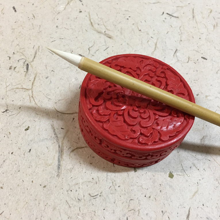 A small white cloud (color pen) with a small white cloud