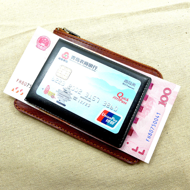 Gói thẻ bằng lái xe của gói ID gói tùy chọn túi thắt lưng Da mỏng L100-80 ví đựng thẻ cho nữ