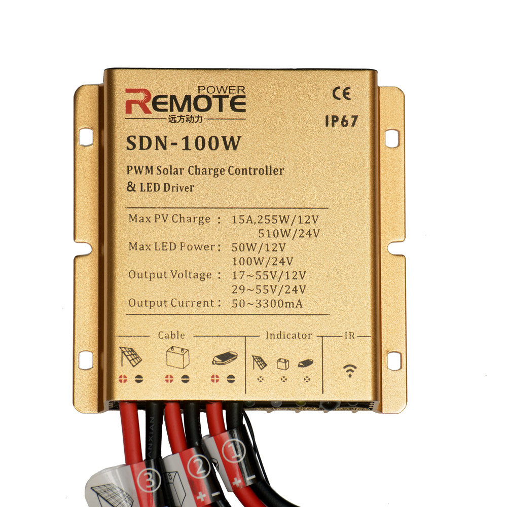 SDN - 100W solar street lamp charge and discharge protection controller waterproof type all digital boost constant current machine