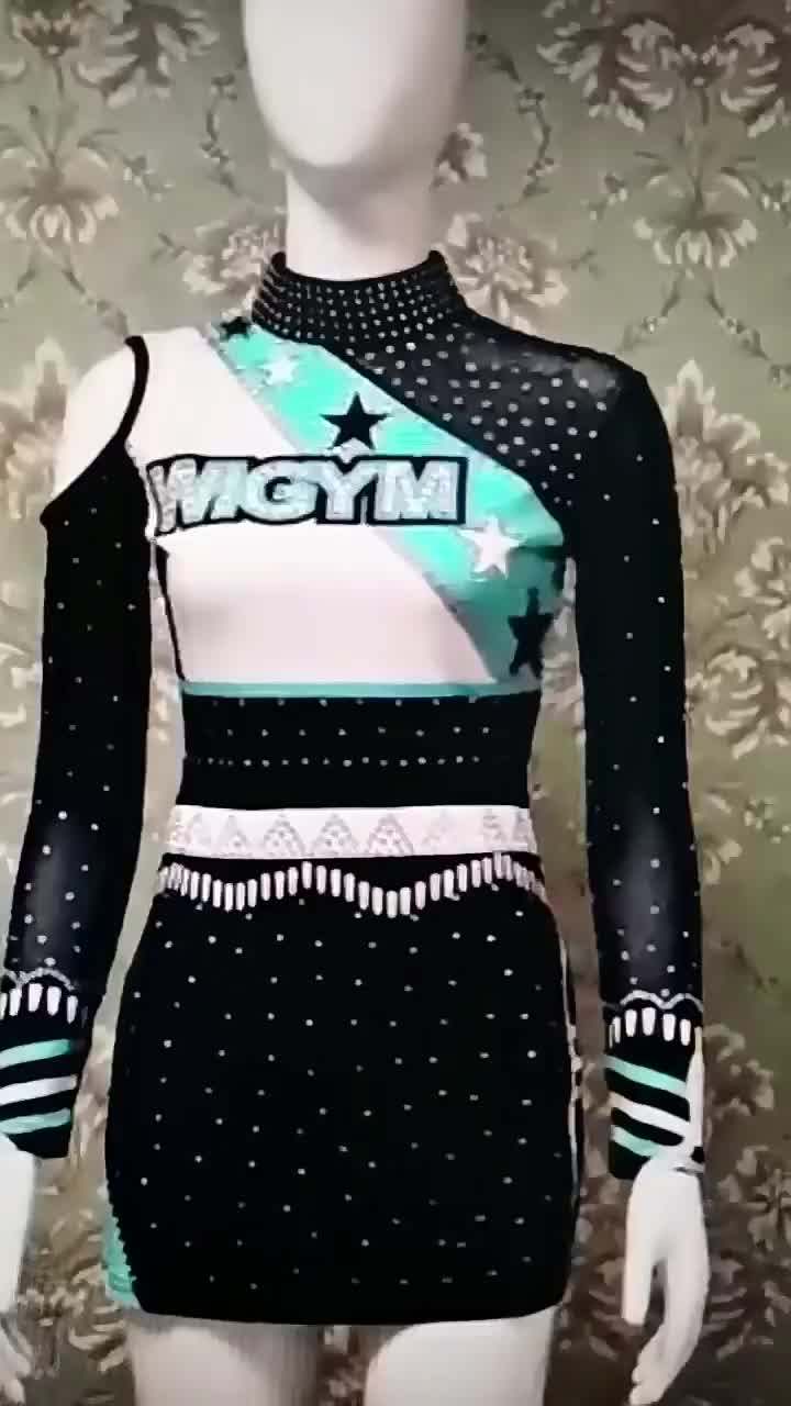 2022 Cheer Cheerleading Uniforms Rhinestone Custom Kids Cheerleader