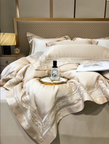 Small and white Yan Elector of the East Tixing Top Extravagant 120s Lan Essence Silk Rework Embroidery 4 sets