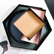 Morandi color leather plate desktop sundries jewelry storage box rectangular tray decoration decoration key plate porch